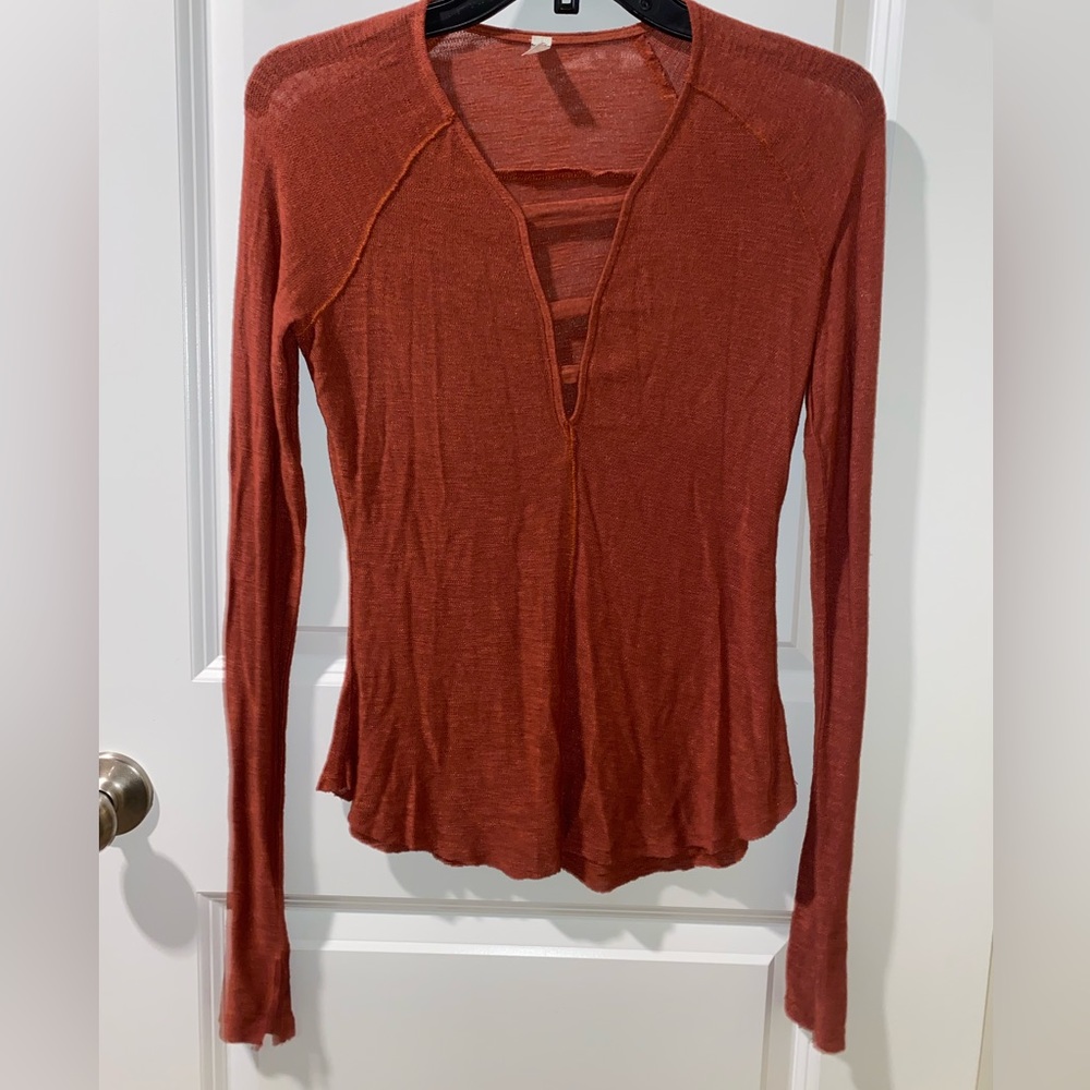 FREE PEOPLE Long Sleeve Layering Top, size XS